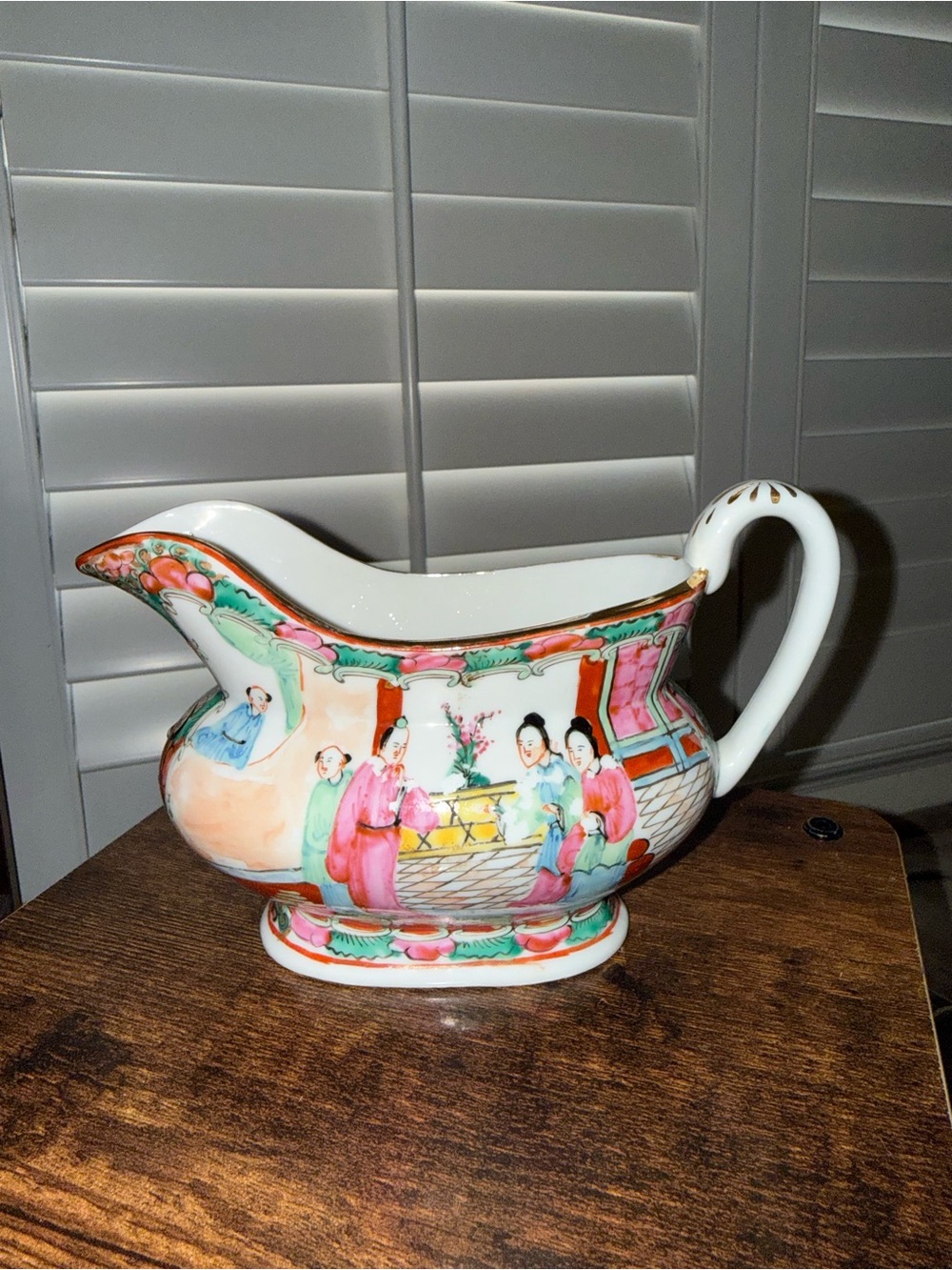 Vintage Rose Medallion Gravy Boat